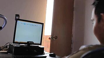 The hotel maid is a slut uses her huge tits to get good tips let them cum in her mouth- mexican- latina