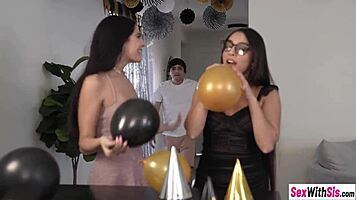Latina Teen And Stepsister Get Fucked