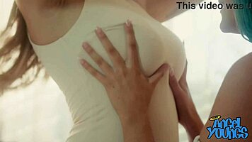 Close up pussy licking and making out with angel youngs and bambi blue