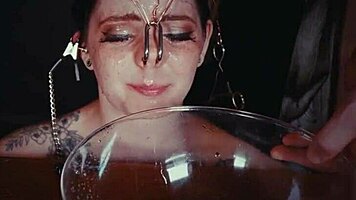 Emo Bondage Whore Faces Tied And Punished With Piss