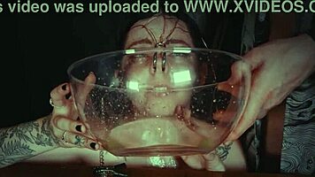 Emo Bondage Whore Faces Tied And Punished With Piss