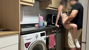 Phone call interrupted by intense creampie fucking