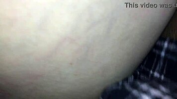 Petite teen gets deep creampie in pov missionary position