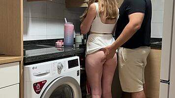 Phone call interrupted by intense creampie fucking