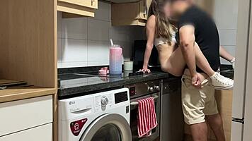 Phone call interrupted by intense creampie fucking