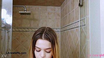 Hot Teen Blonde Enjoys Sensual Bath