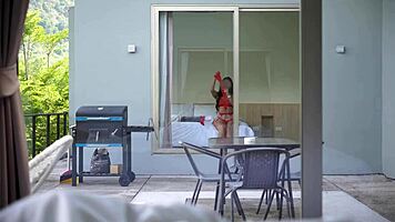 How lucky am I to have a juicy neighbor who caught me jerking off? 😏