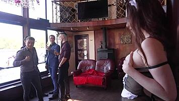 Intense Emotional Russian Bachelor Party with Real Sluts Orgy