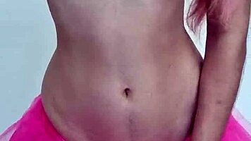 The sex fairy teases with striptease and spanking