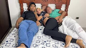 Movie night with best friend, I fuck his Latina girlfriend