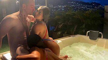 Latina Girls Next Door In American Flag Bikinis Ask White Guy Next Door To Play In The Jacuzzi