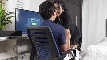 horny stepsister wants to play with her virgin stepbrothers cock valentinx1