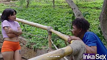 Petite peruvian dora gets anal therapy outdoors