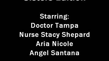 Angel Santana and Aria Nicole fuck in hospital roleplay