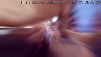 Nuria Millan in rough 4on1: deepthroat, gapes, creampie.