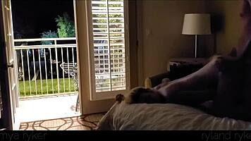 hot young couple caught in motel passion
