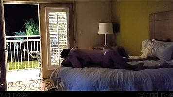 hot young couple caught in motel passion