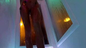 hot kendra cole takes sexy shower, masturbating
