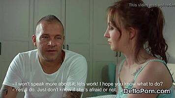 Hey sweetie, let's stretch that juicy virgin pussy and pop your cherry