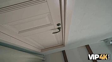 Russian Babe Debtor Paying Debt with Natural Small Tits