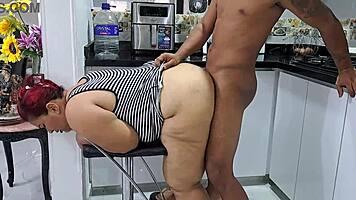 Hot Colombian enjoys delicious cock!