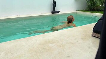 Being The Poolboy Means Rough Blonde Fucking