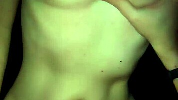 The stepsister snuck into her stepbrothers room at night to ride his dick