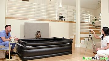Seth Gamble and Busty Brunette Teen Deliver Wet Nuru Massage Ecstasy
