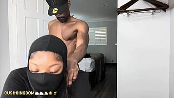 attractive woman uses toy then companion