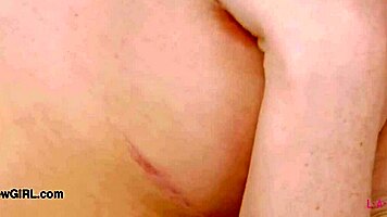 Beachy blonde babe shows her sexy body.