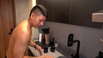 Curvy Latina Neighbor Rides Huge Cock in Bedroom When Wife Is Away