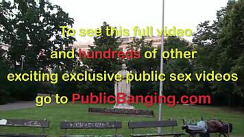 cute teen girl fucked by two guys in public city center