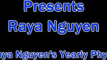 dr tampa checks out raya nguyen in a routine physical exam.