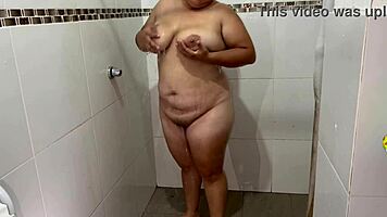 Amazing hidden cam catches neighbor bathing and touching herself