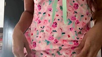 Look at this innocent girl in pajamas spy camera