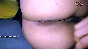 Roughly Fucking Latina Teen's Ass On Couch In Doggystyle