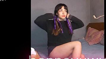 Bonneyuwu masturbates with transparent dildo