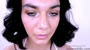 Shy brunette gets fucked hard in audition!