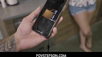 Povstepson - Milf Stepmom Joslyn Jane Gets On Her Knees And Stepson Dreams Comes True