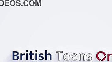 British teen rides a lucky guys face.