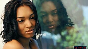 Amazing Ebony Teen Undresses