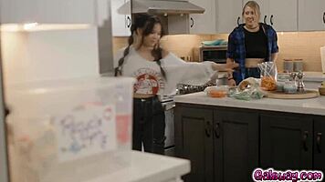 Lulu Chu Sneaks Off To Do Much More Than Kissing With Electra Rayne Leading Them To Have An Intimate Sex