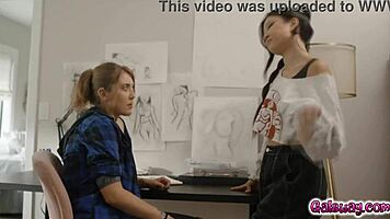 Lulu Chu Sneaks Off To Do Much More Than Kissing With Electra Rayne Leading Them To Have An Intimate Sex