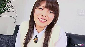 petite japanese teen 18+ talks while masturbating to orgasm in jav