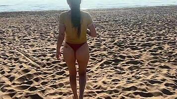 Wow met my stepsister at the beach teased in the cabin and ended up having rough sex at home