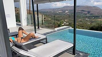 Two toys masturbation ends with huge pussy creampie