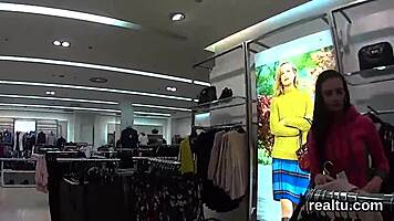 Striking Czech Cutie Seduced In Mall