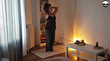 European Amateur Licks Pussy In Shower