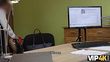 Vip4k Brunette Undresses Due To Unemployment