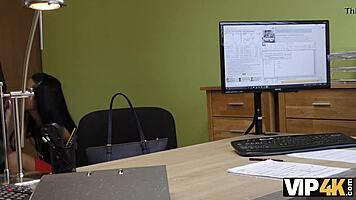 Vip4k Brunette Undresses Due To Unemployment